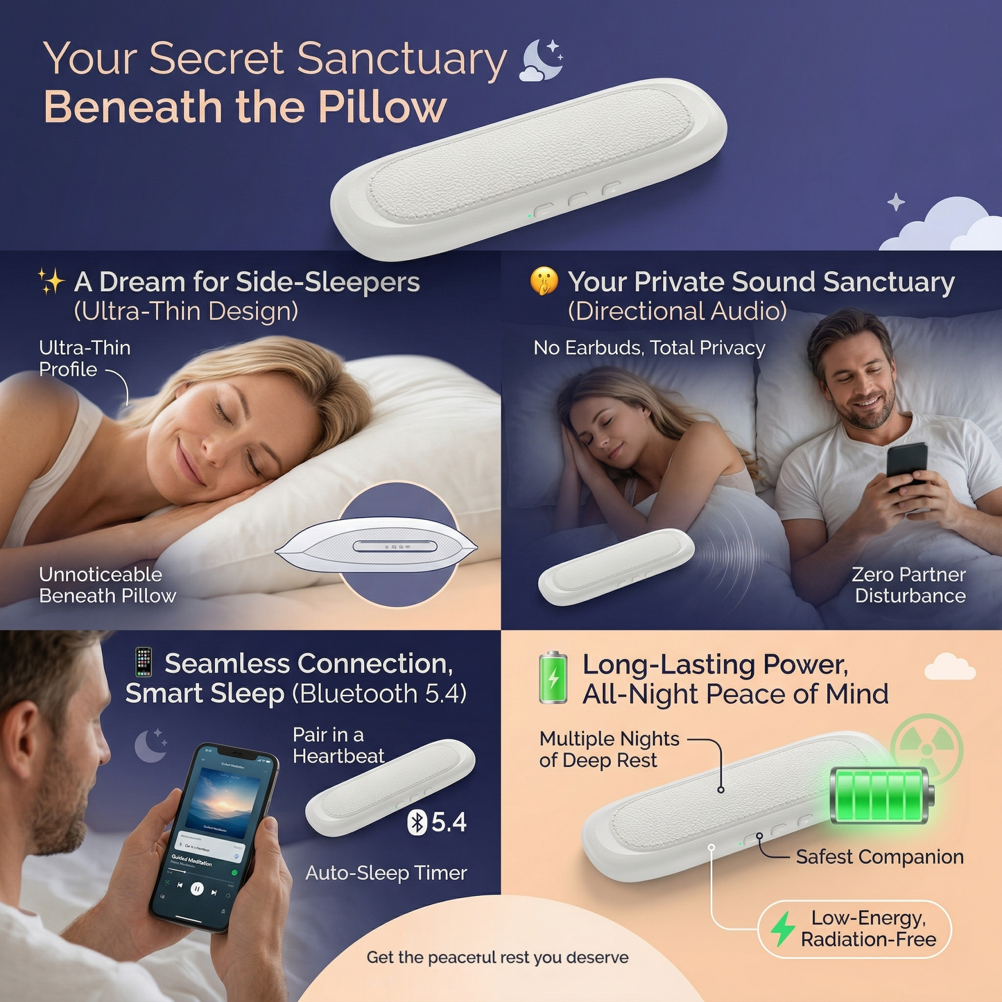 Under-Pillow Bluetooth Speaker