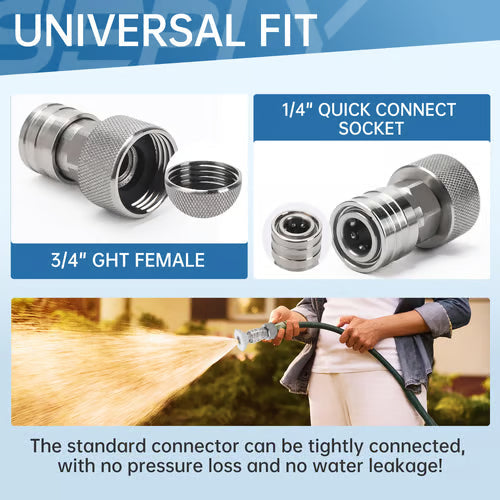 🛡️ Pro-Grade Stainless Steel Quick Connect Adapter