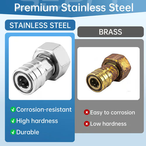 🛡️ Pro-Grade Stainless Steel Quick Connect Adapter