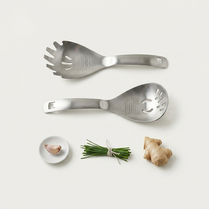 Ultimate Multi-Functional Kitchen Spoon | Pro-Grade 304 Stainless Steel Grater, Masher, Pasta Server & More