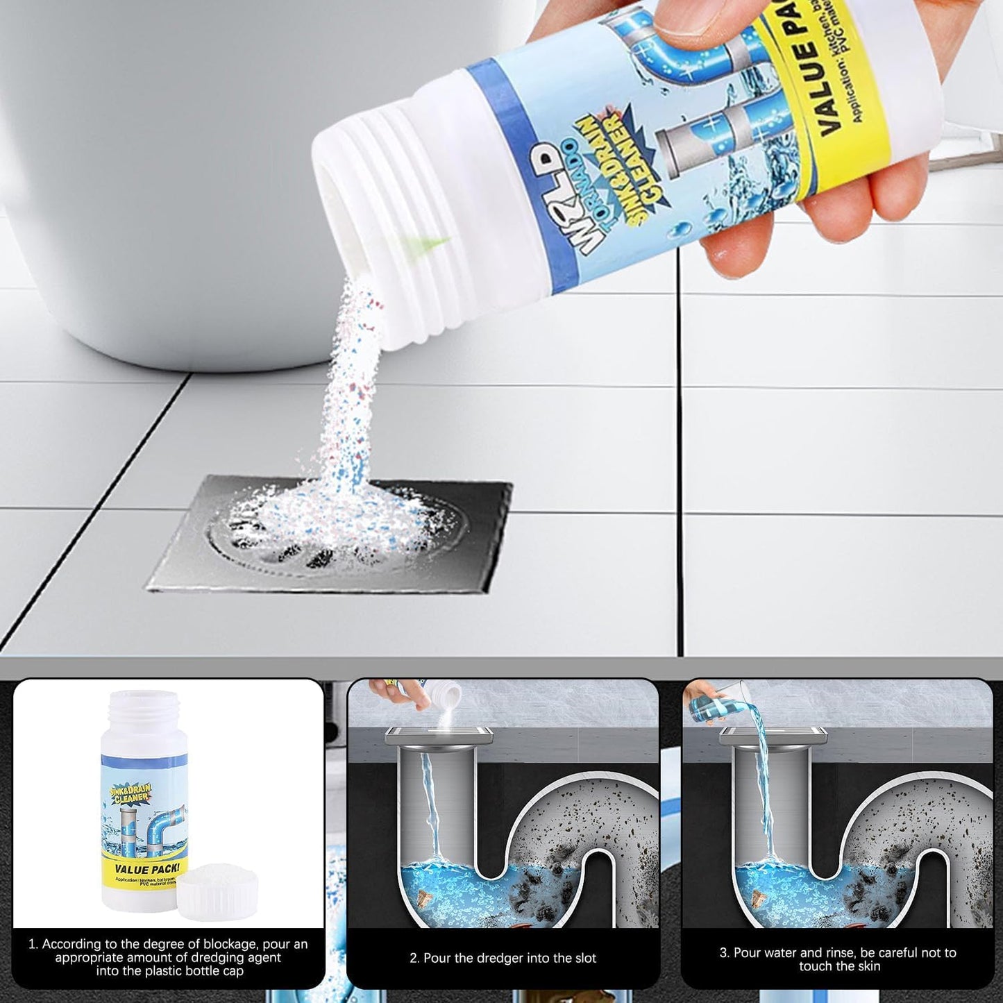 Sink and Drain Cleaner Powder
