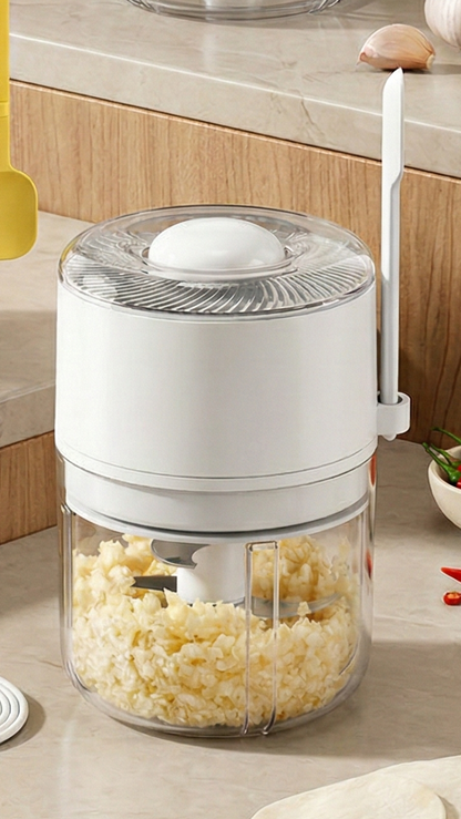Premium Mini Electric Food Processor | Portable Cordless 350ML Vegetable Garlic Onion Nut Meat  Safe