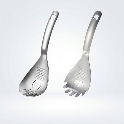 Ultimate Multi-Functional Kitchen Spoon | Pro-Grade 304 Stainless Steel Grater, Masher, Pasta Server & More
