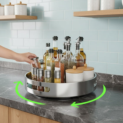360° Rotating Culinary Carousel — Instant Kitchen Space Optimizer & Spice Organizer