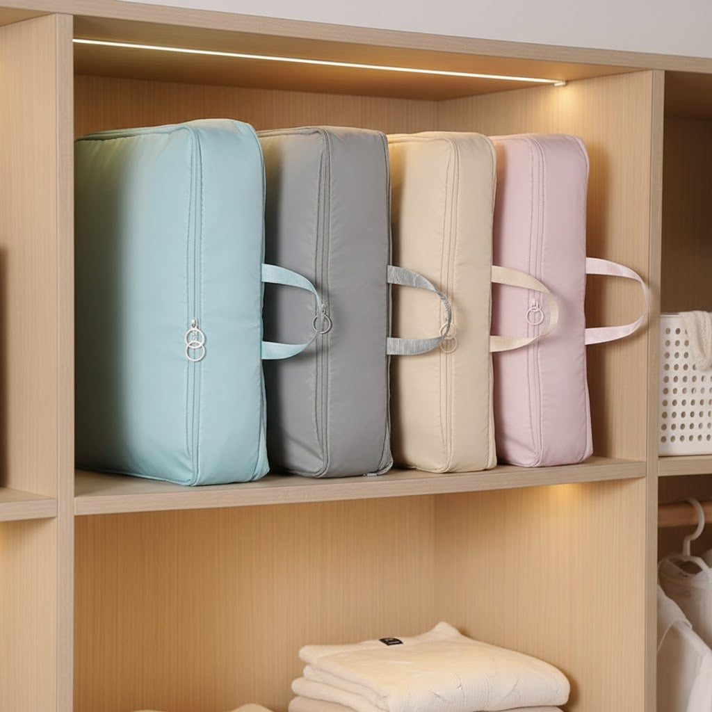 Expandable Compression Vault — Double-Zipper Travel & Closet Organizer for Bedding and Apparel