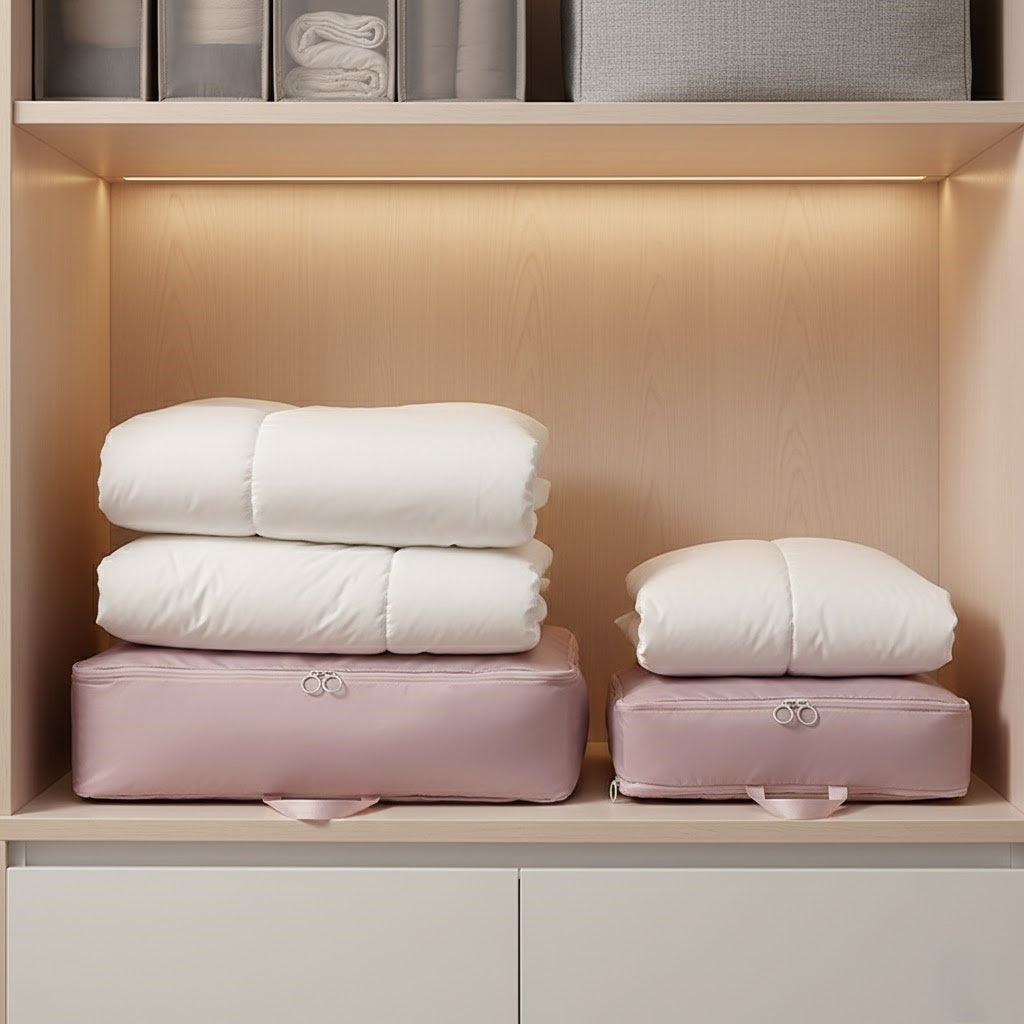 Expandable Compression Vault — Double-Zipper Travel & Closet Organizer for Bedding and Apparel